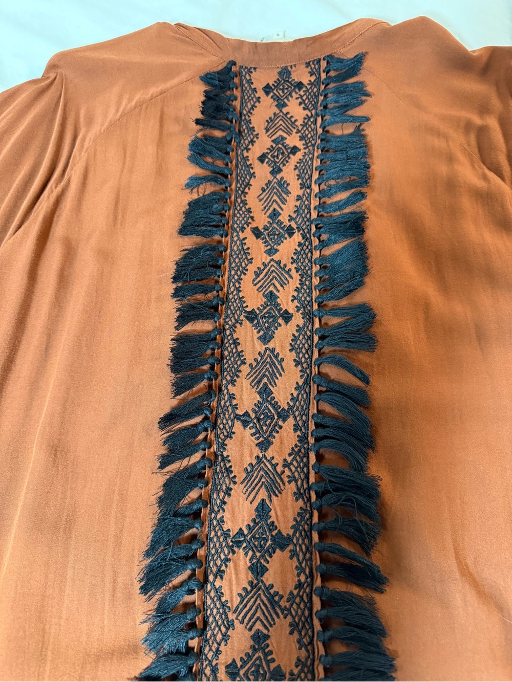 Cleobella Rust Open-Front Draped Kimono - Picture 8 of 10